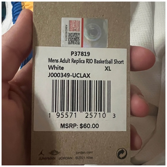 Jordan • Men's White UCLA Bruins Replica Performance Shorts - Picture 4 of 4